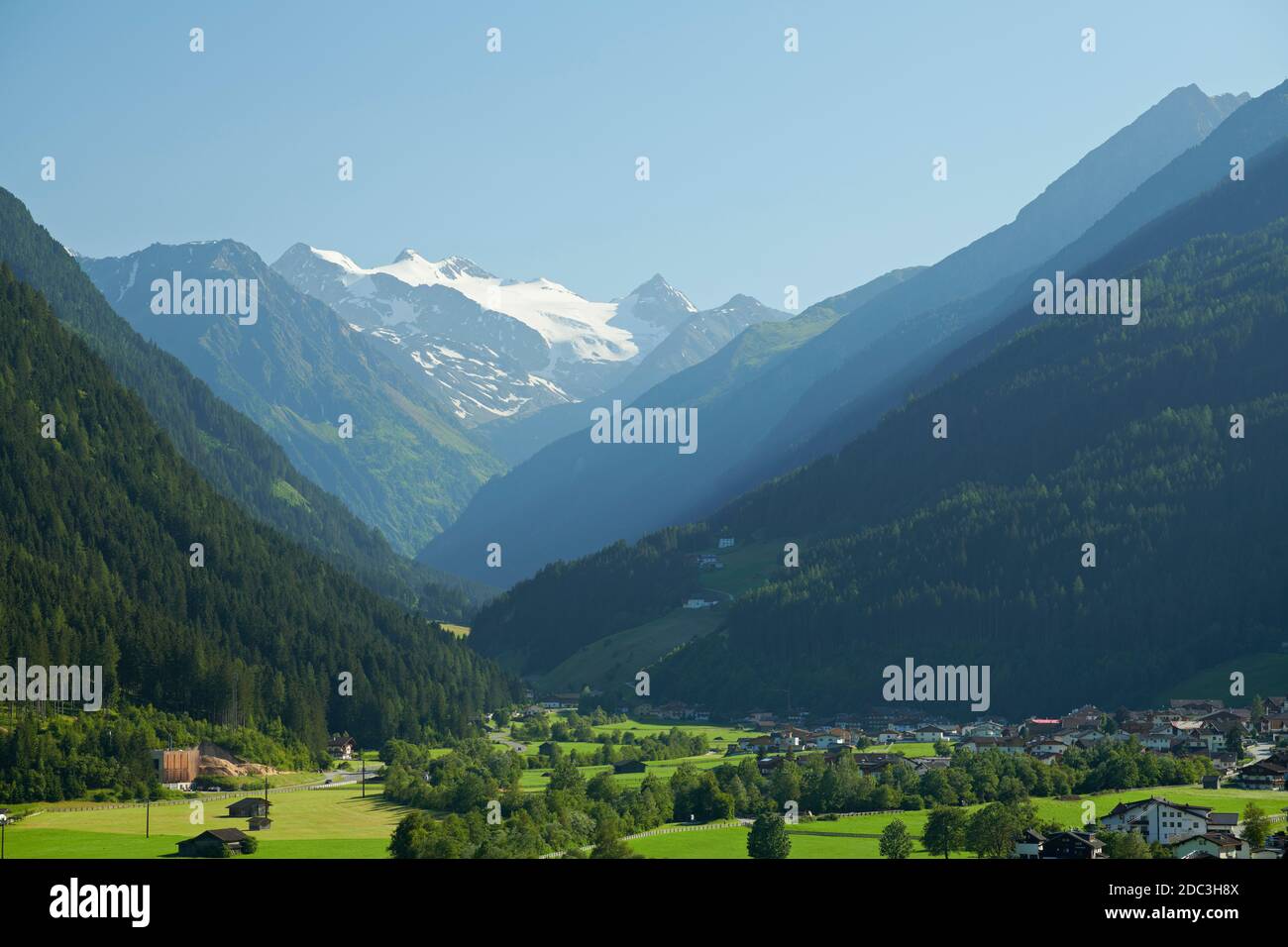 Stubai valley at Neustift, Tyrol, Austria Stock Photo