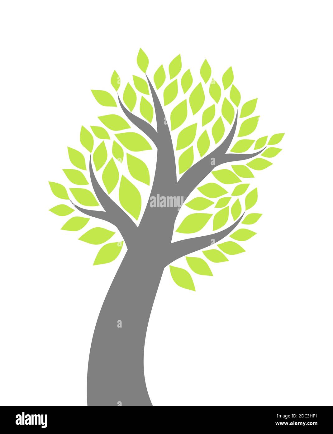 Flat green tree. Vector illustration Stock Vector Image & Art - Alamy