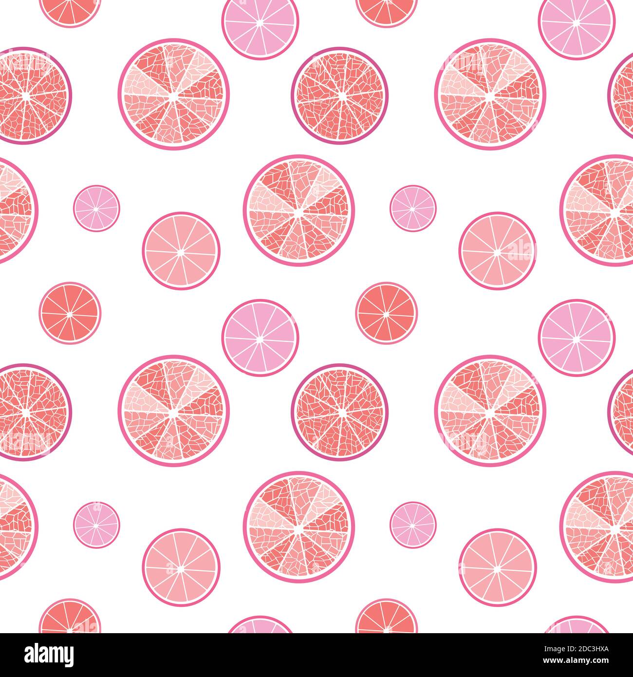 Vector seamless pattern with red oranges. Background for design Stock Vector