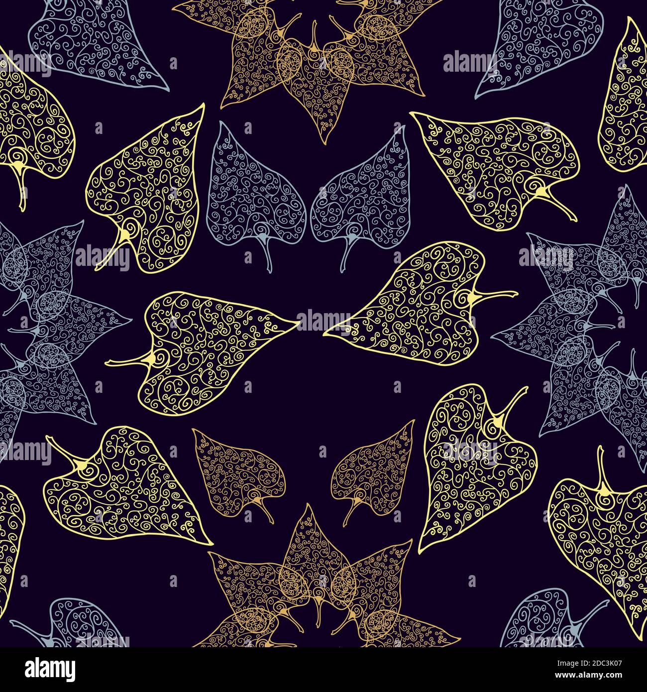 ornamental floral seamless pattern on purple Stock Vector