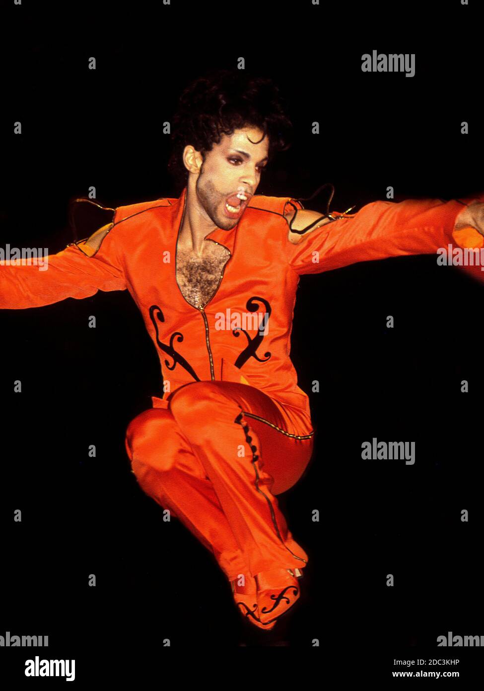 Prince in concert at the Rotterdam Ahoy in Holland 1992 Stock Photo
