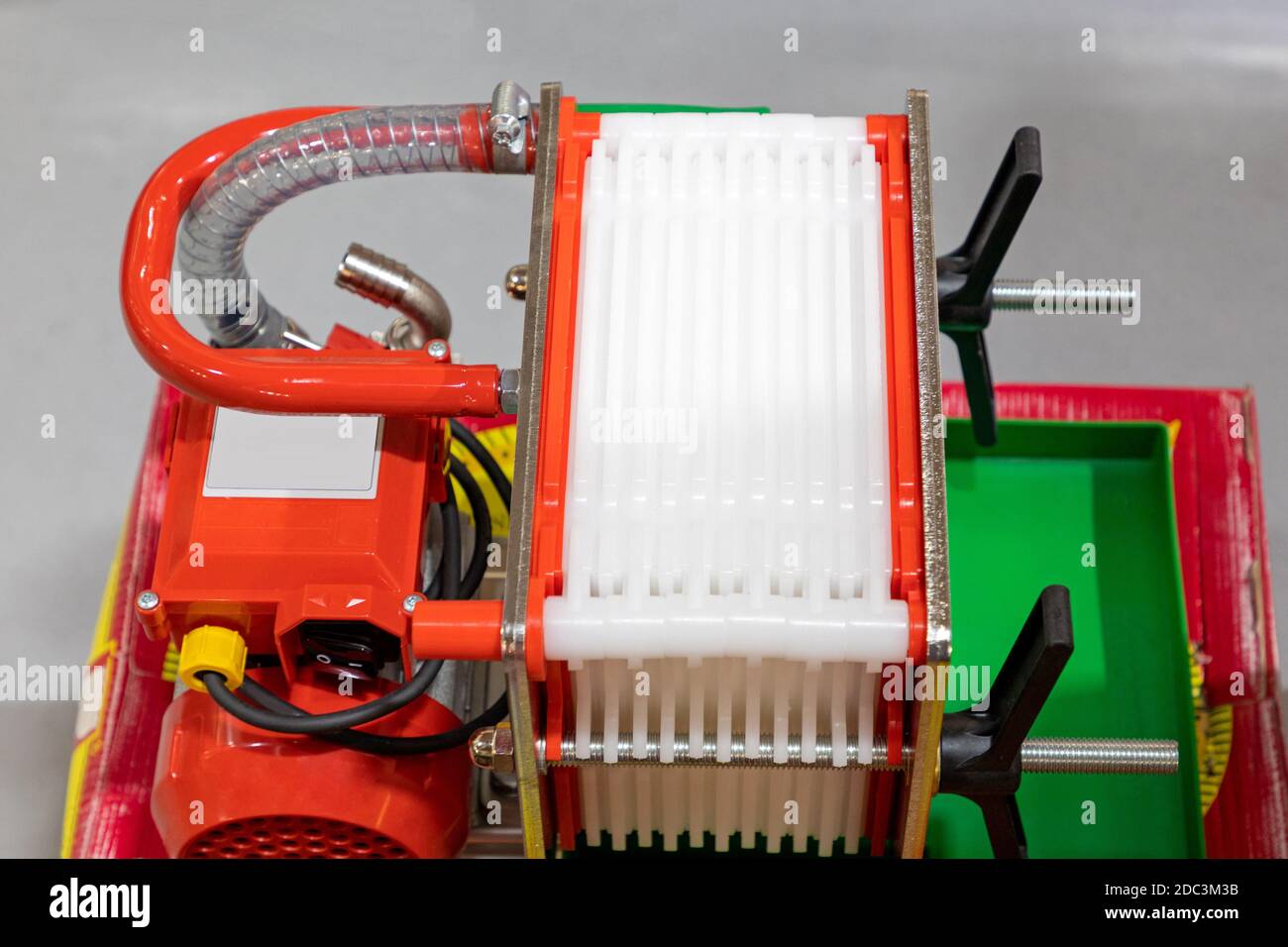 Wine Pump With Filters Plates and Sheets Stock Photo Alamy