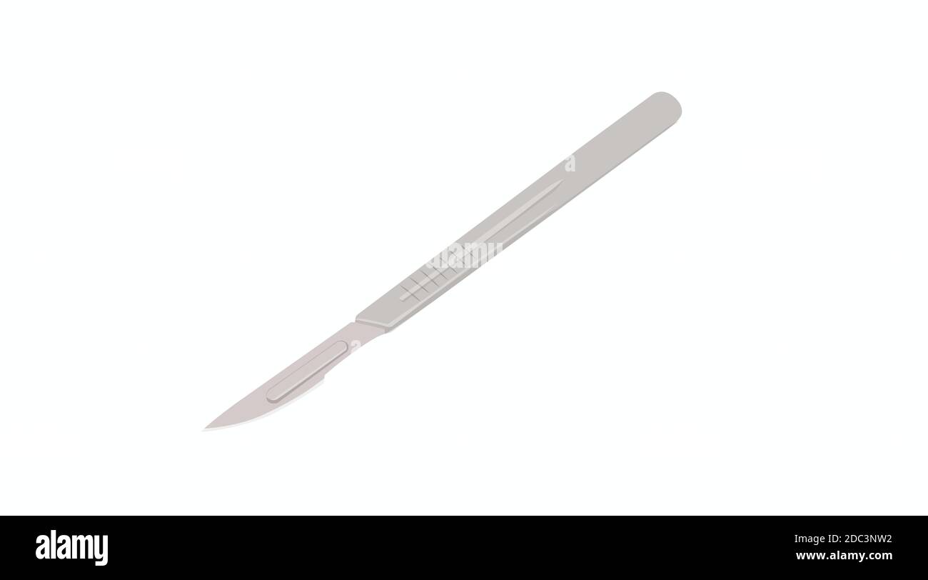 Vector Isolated Illustration of a Scalpel Stock Vector Image & Art Alamy