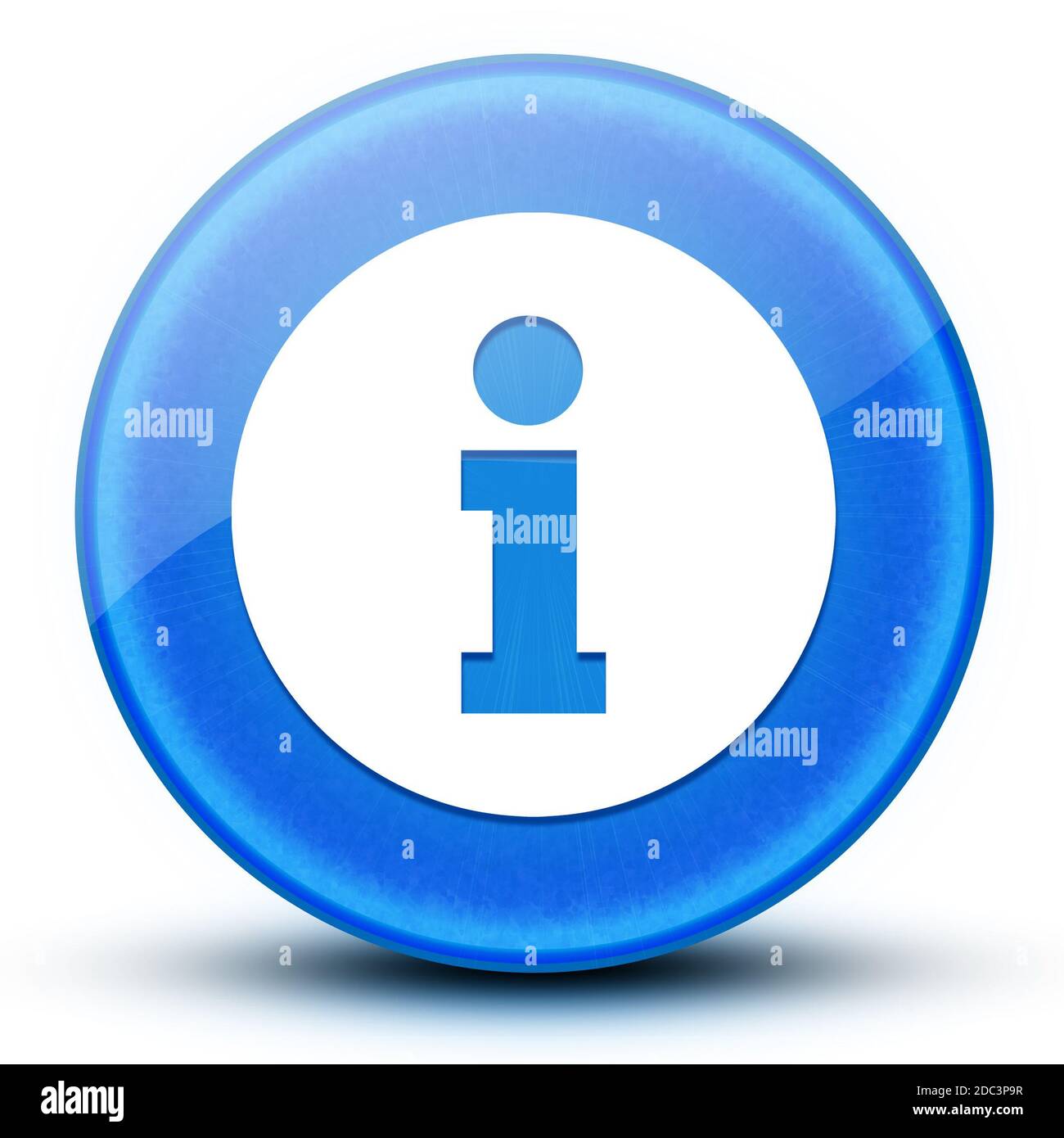 Info eyeball glossy blue round button abstract illustration Stock Photo