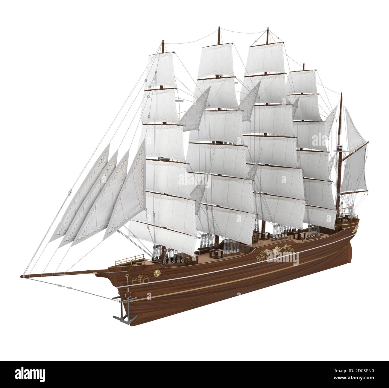 Sail Ship Isolated Stock Photo - Alamy