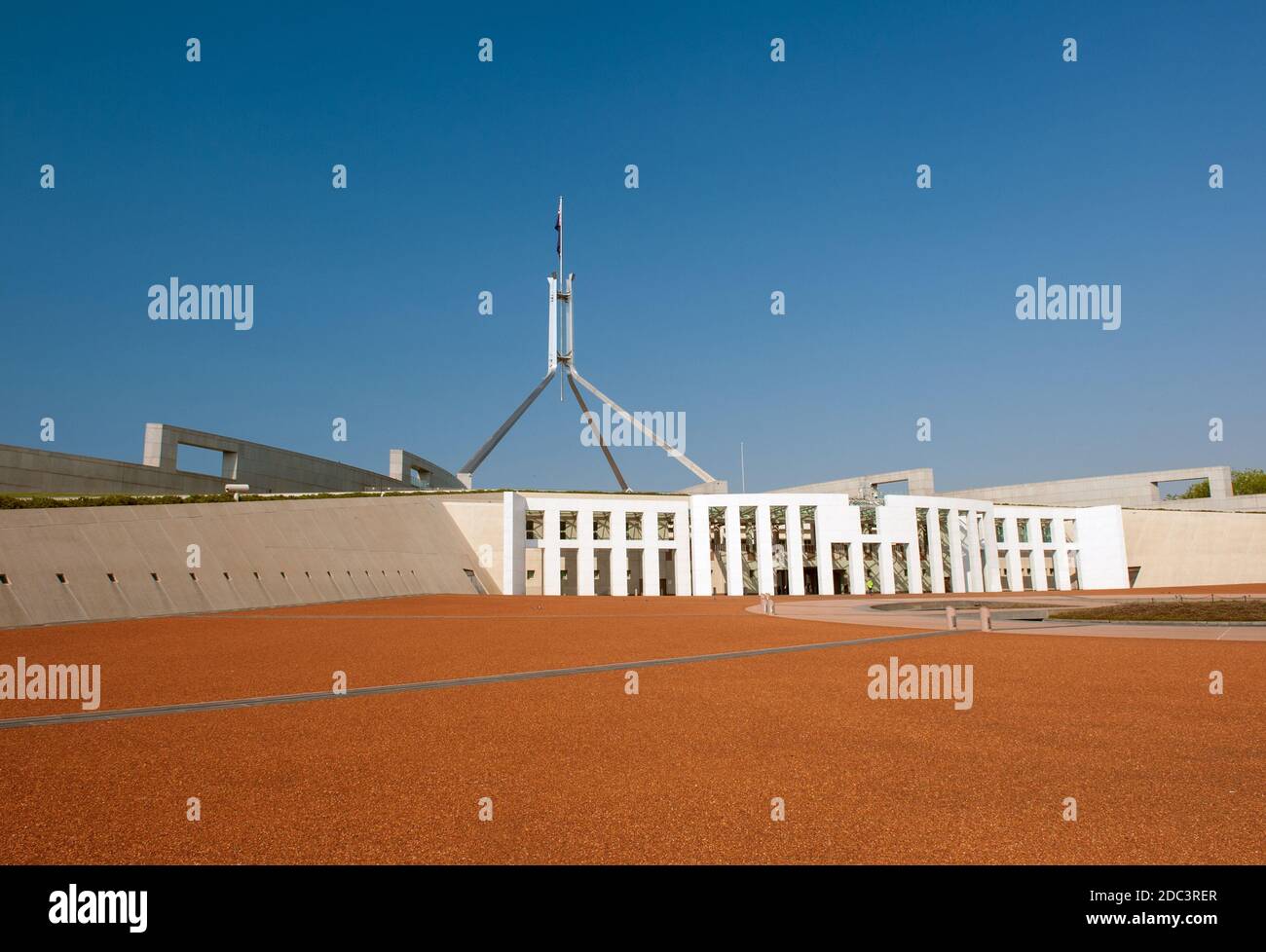 Main entrance to the Parliament of Australia, Canberra Stock Photo