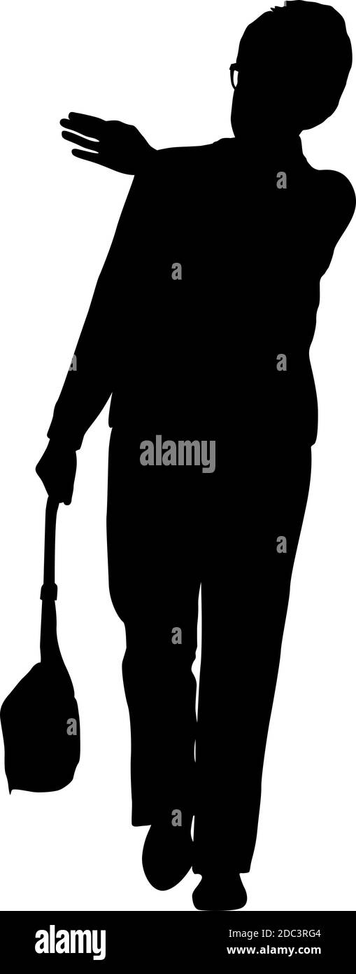 Black silhouettes woman with arm raised on a white background Stock ...