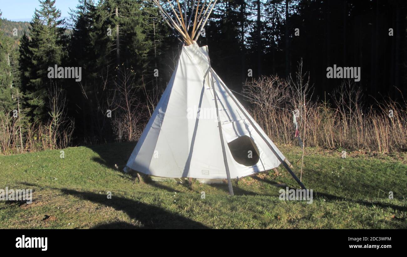 tipi tent as a futuristic form of living, modern and innovative design  approaches Stock Photo - Alamy
