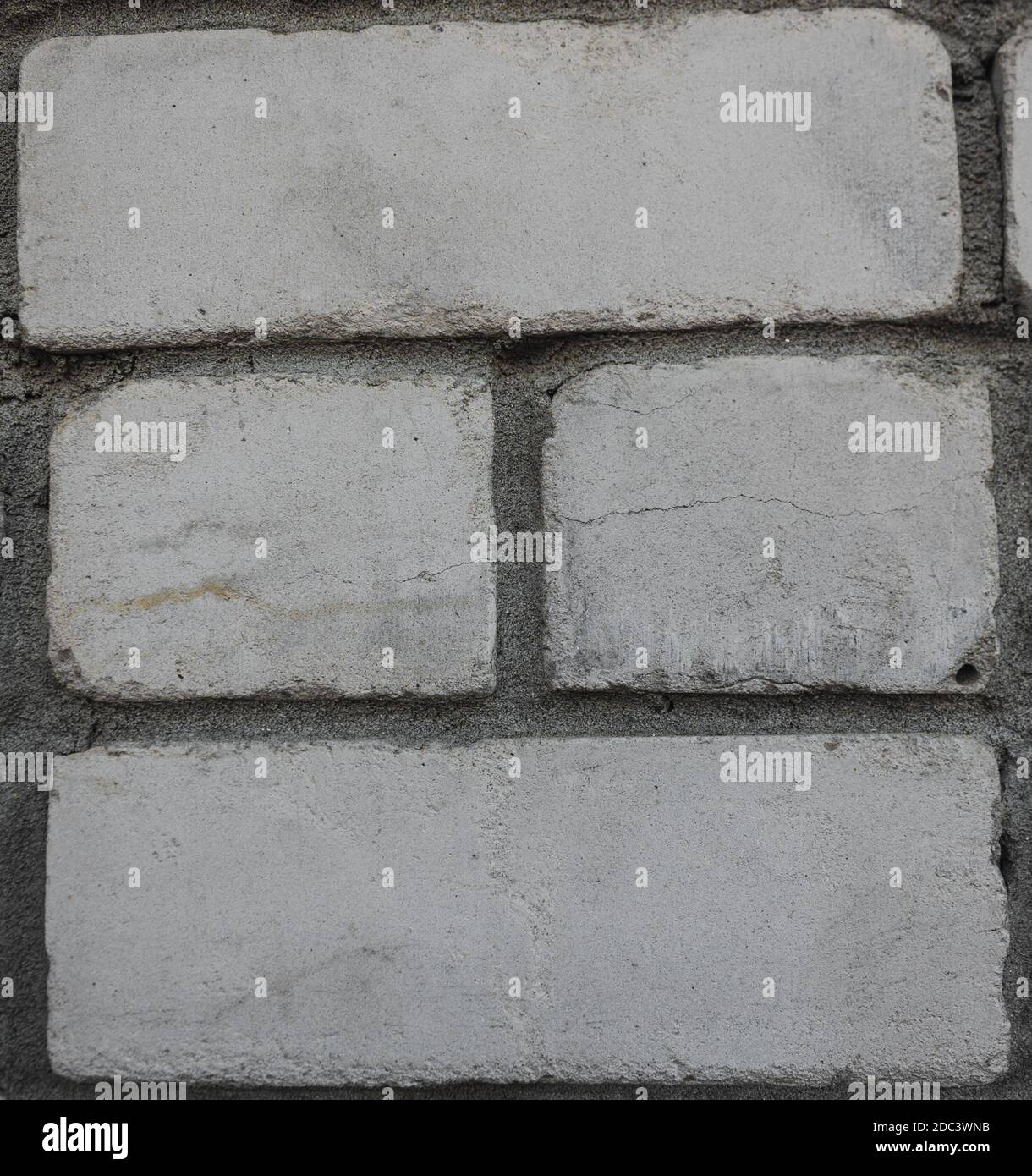 A close-up of a white brick wall Stock Photo - Alamy