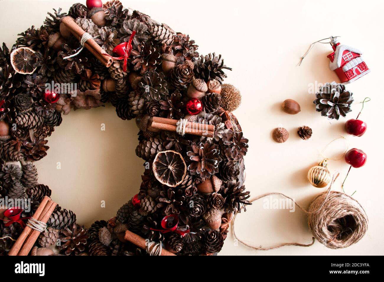 The Festive Forest Wreath - Natural Vine Wreath with Dried Citrus & Cinnamon main image 1