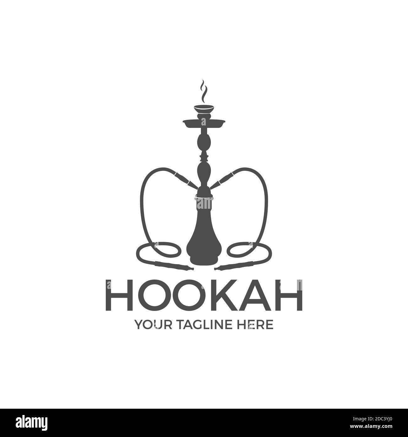 Hookah relax label, badge. Vintage shisha logo. Lounge cafe emblem