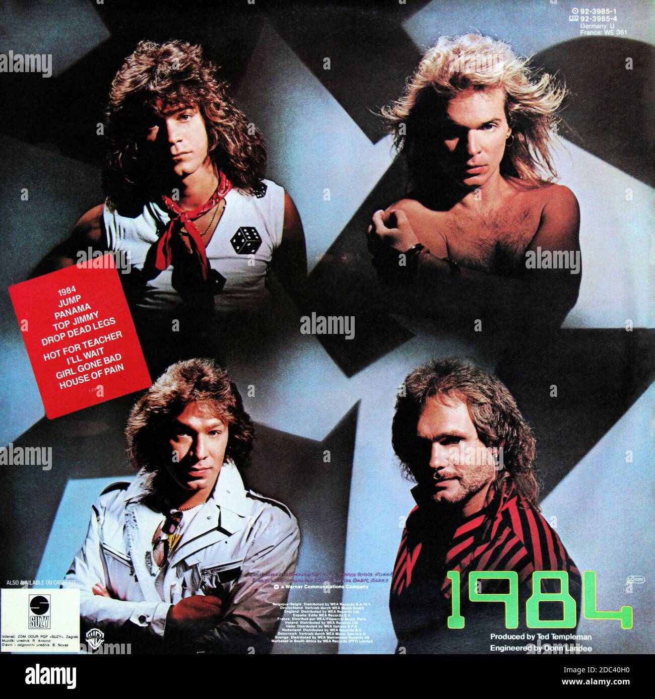 Van Halen: LP back cover '1984' Stock Photo - Alamy