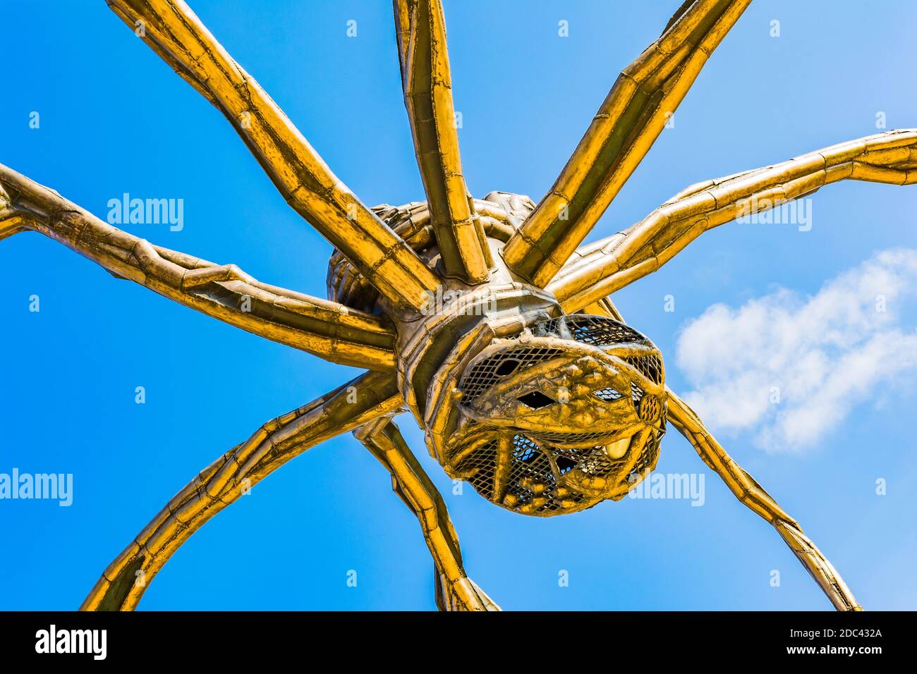 Maman, by Louise Bourgeois, is a monumental steel spider, so large that it can only be installed out of doors, an icon in the Bilbao city. Permanent c Stock Photo