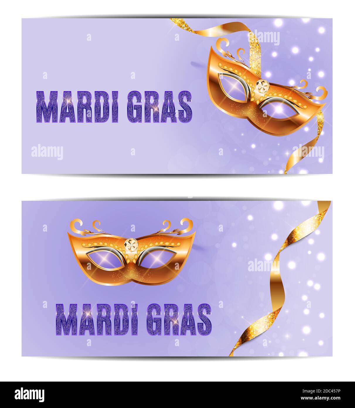 Mardi Gras Party Mask Holiday Poster Background. Illustration Stock Photo