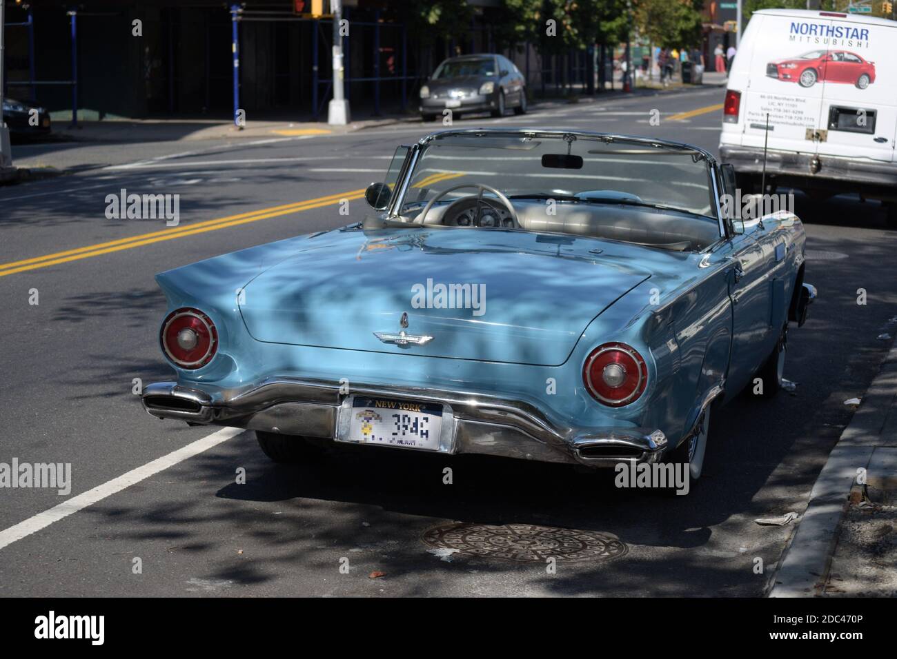1957 Ford Thunderbird on the streets of Astoria, New York City Stock Photo