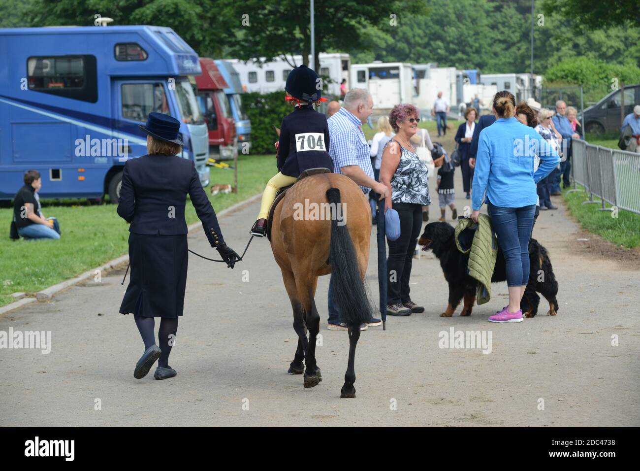 Pony show competitors at Staffordshire County Show Stock Photo