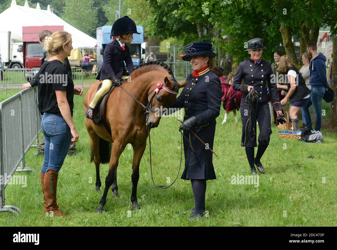 Pony show competitors at Staffordshire County Show Stock Photo