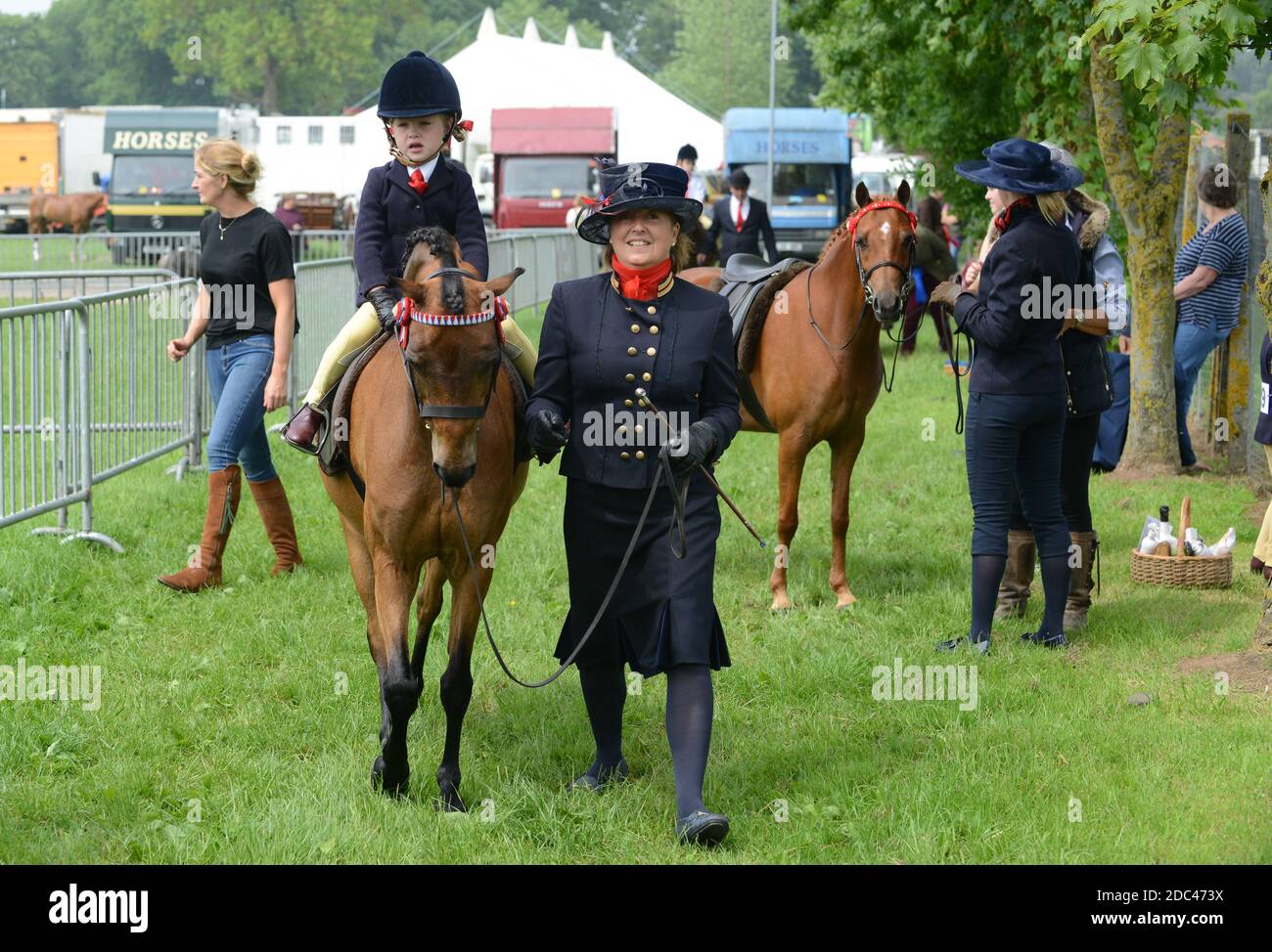 Pony show competitors at Staffordshire County Show Stock Photo