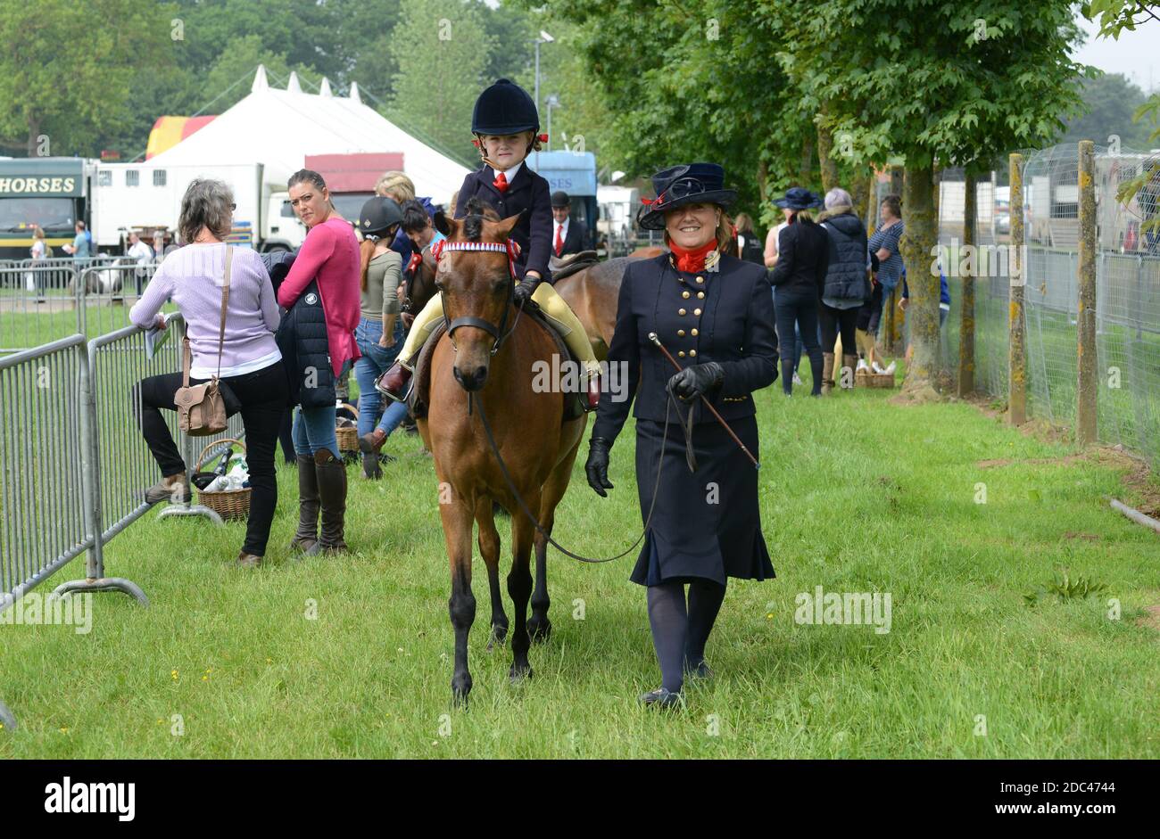 Pony show competitors at Staffordshire County Show Stock Photo