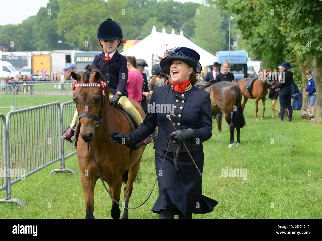 Pony show competitors at Staffordshire County Show Stock Photo