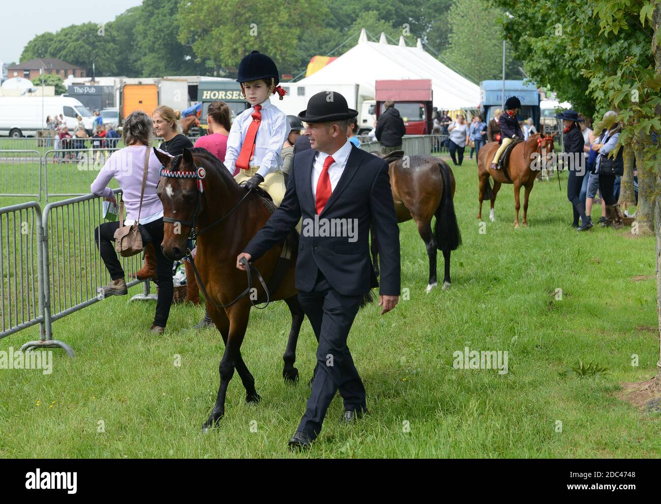 Pony show competitors at Staffordshire County Show Stock Photo