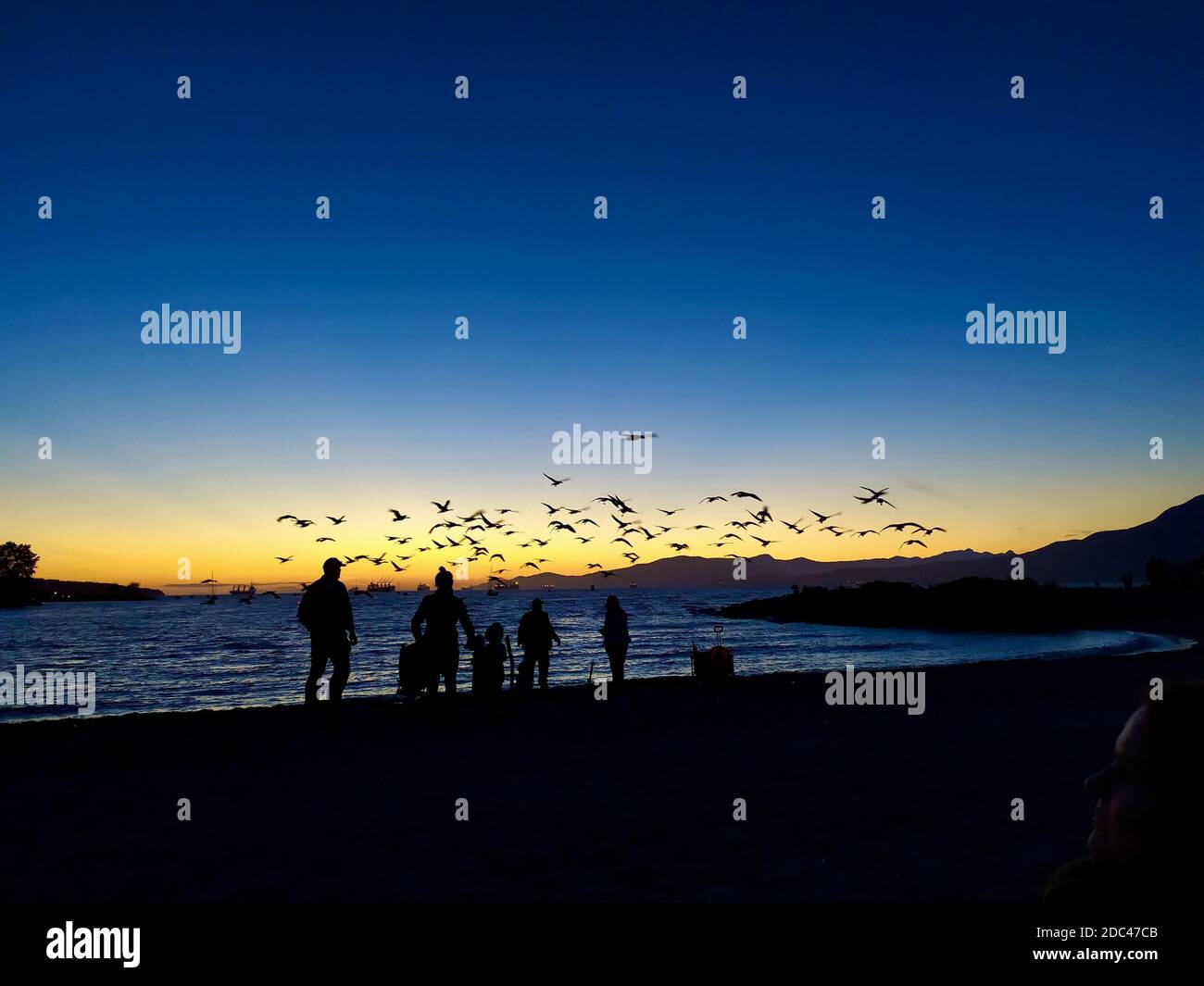 Silhouettes of people standing hi-res stock photography and images - Alamy