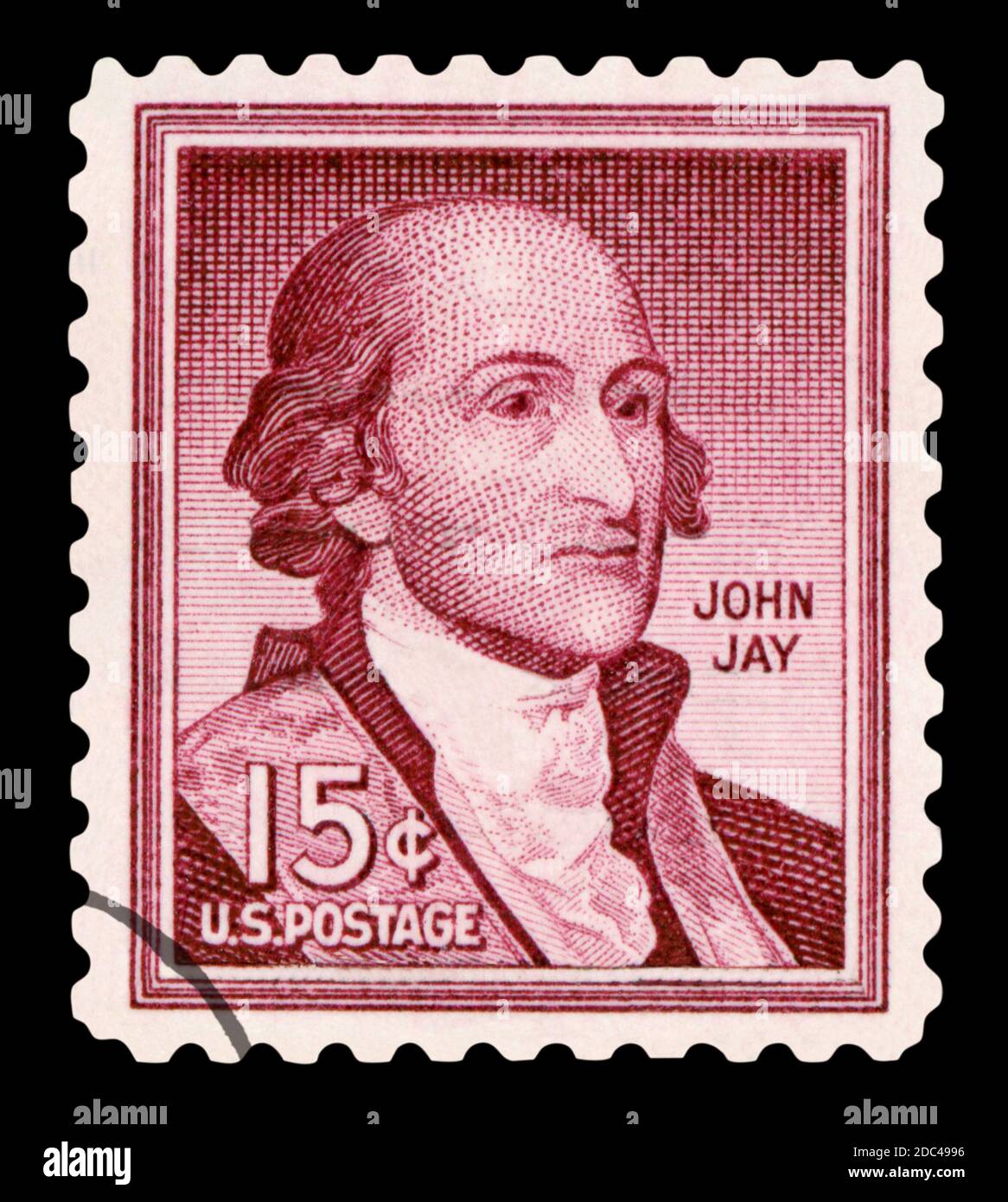 USA - CIRCA 1930: A stamp printed in USA shows Portrait John Jay circa 1930. Stock Photo