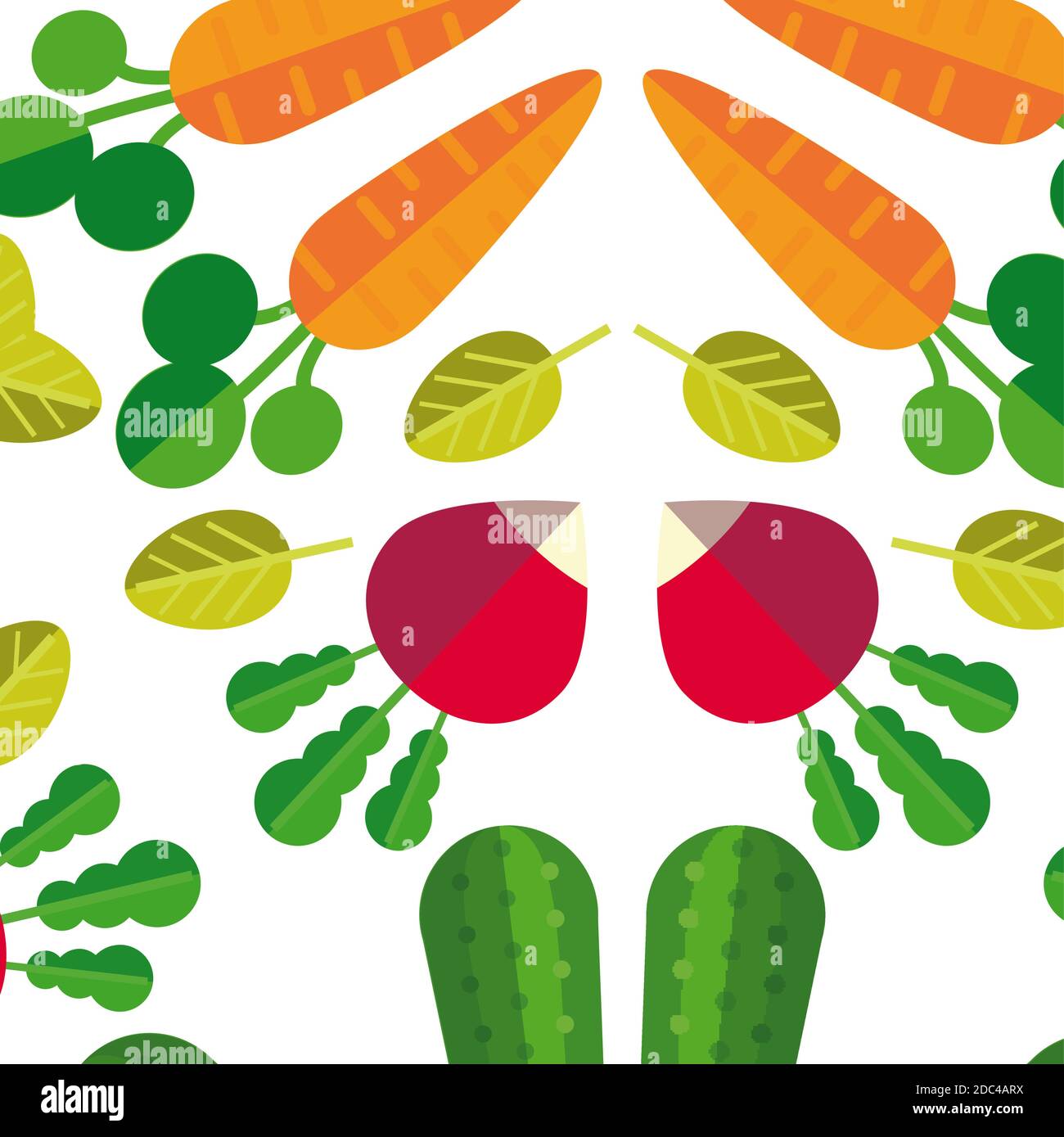 vector vegetables seamless pattern in flat style with pattern with ...