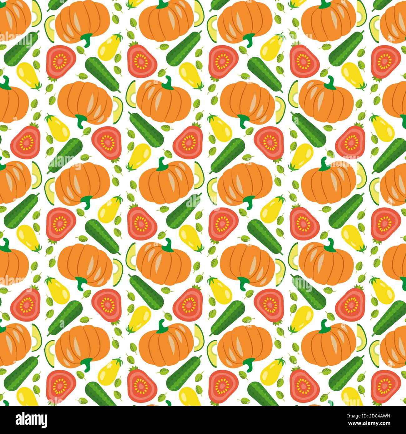 vector vegetables seamless pattern in flat style with pattern with ...