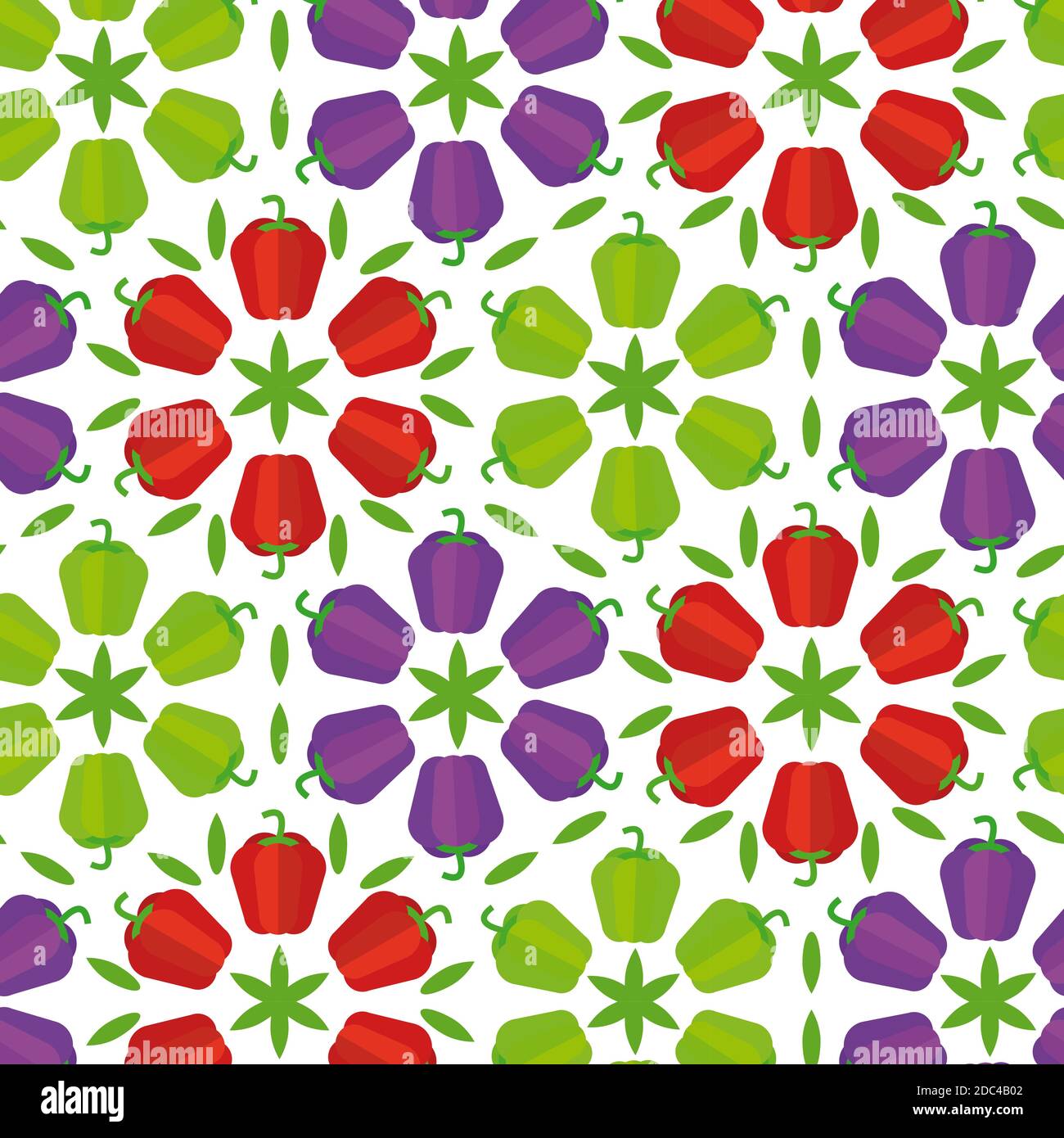 vector vegetables seamless pattern in flat style with different colours ...