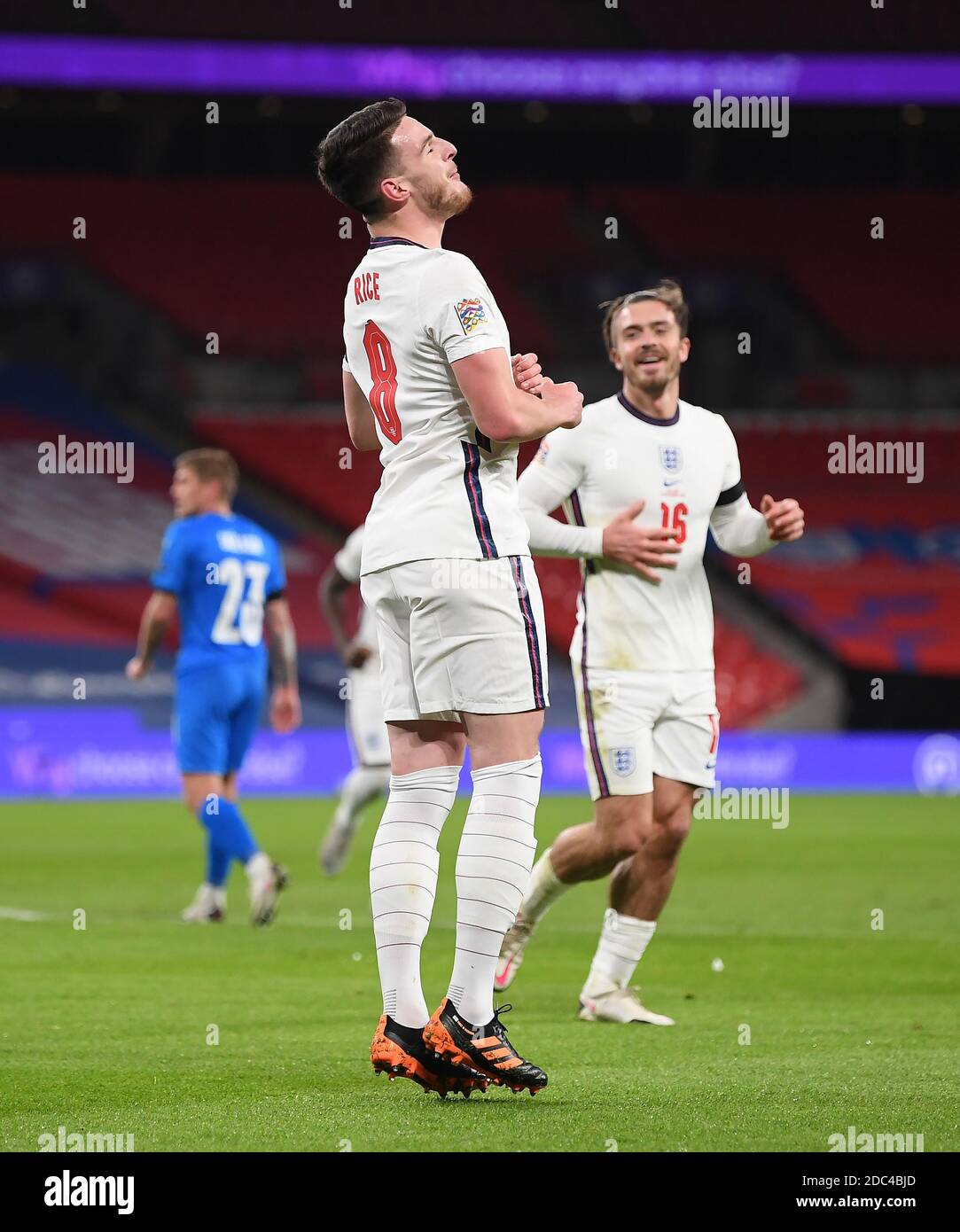 Declan Rice For England England's Declan Rice celebrates scoring his side's first goal of the ...