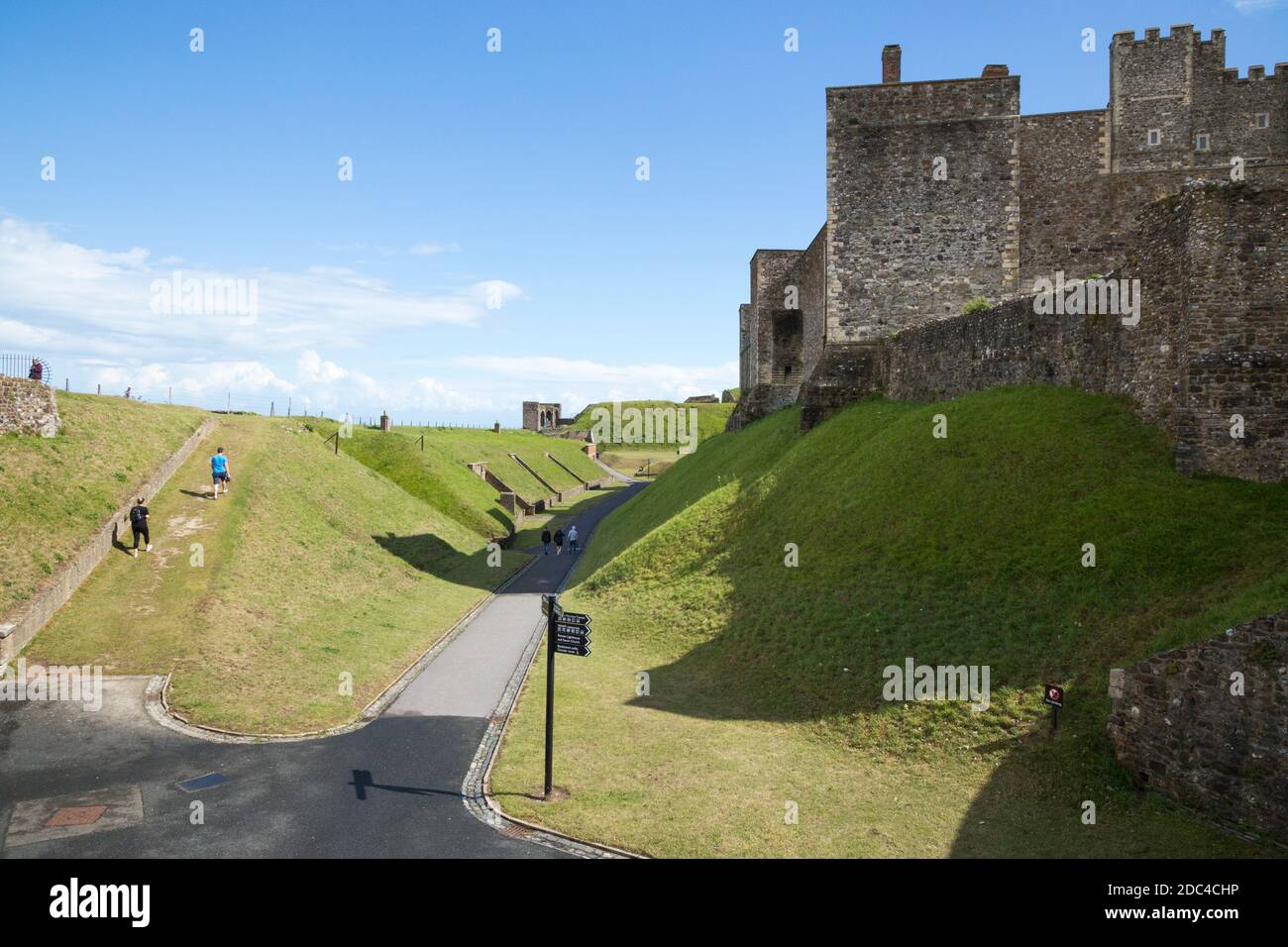 Defences between the outer curtain wall (Left) and inner circuit walls