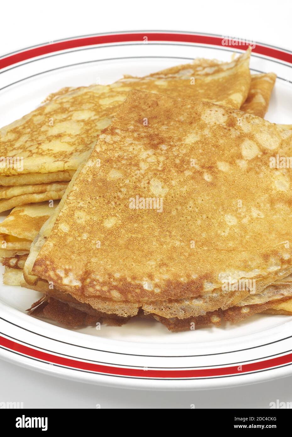CANDLEMAS PANCAKES IN PLATE Stock Photo Alamy