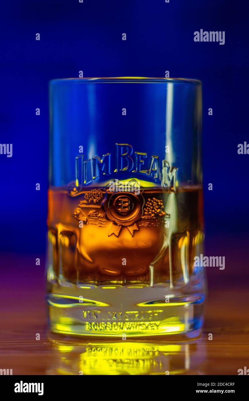 Whiskey Glass Macro Stock Photo