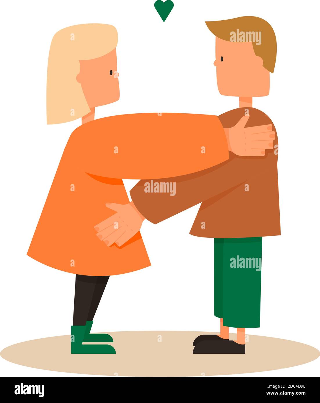 Two people hugging each other Stock Vector Images - Alamy