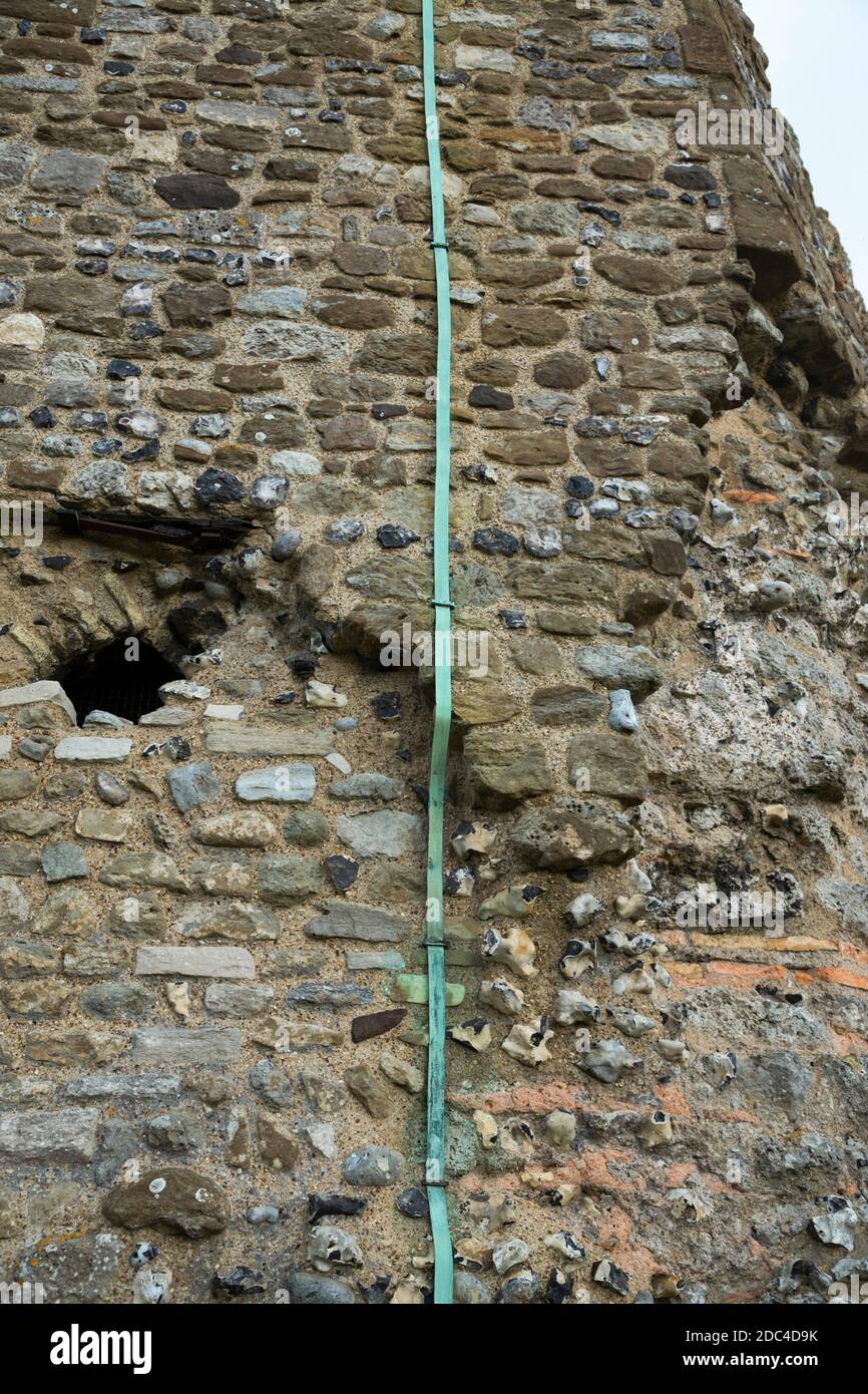 Lightning rod / lightning conductor copper metal band protecting the