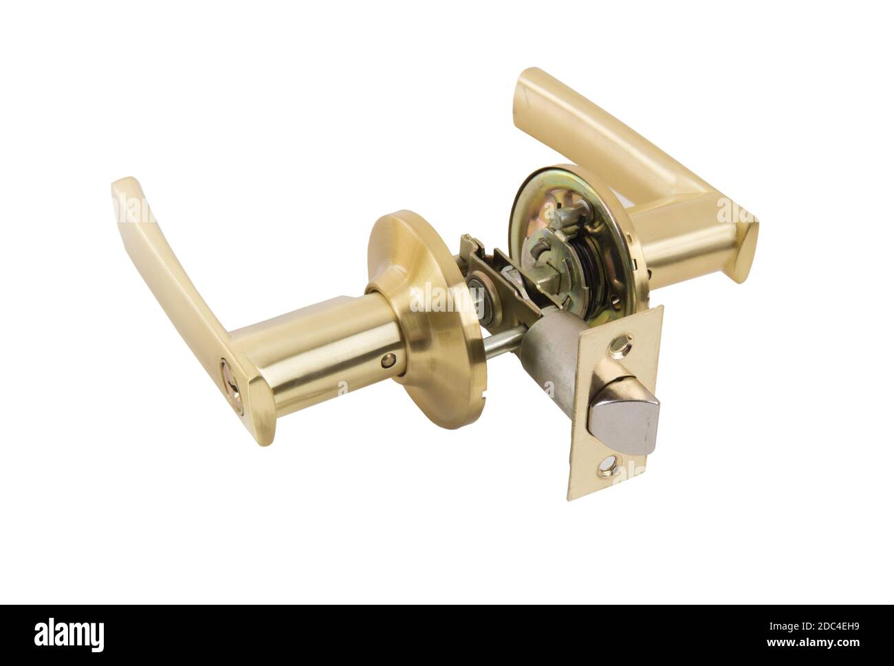 metal door handle isolated on white Stock Photo - Alamy