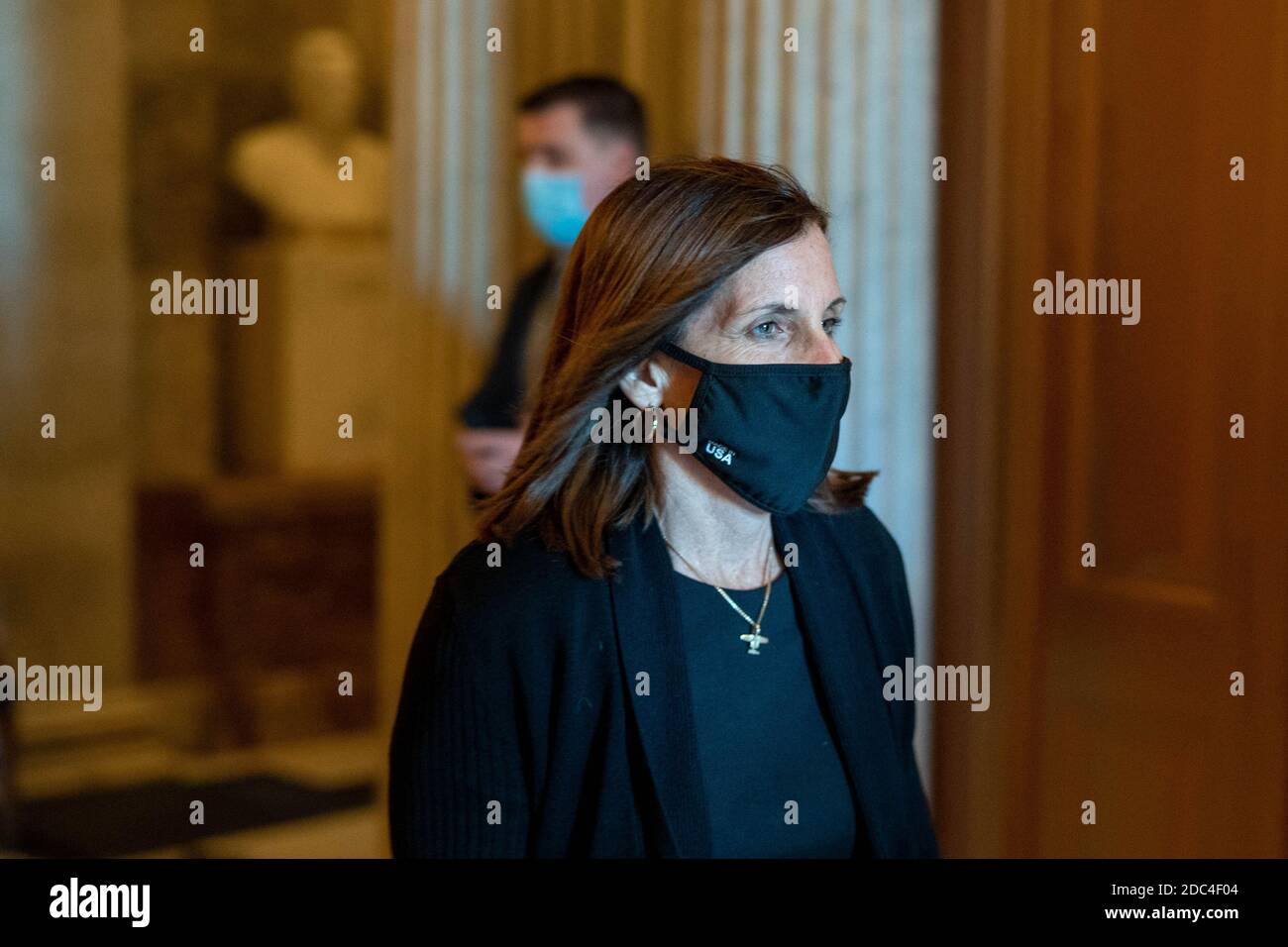 Washington, United States. 18th Nov, 2020. U.S. Sen. Martha McSally (R-AZ) walks off the Senate Floor following votes on Capitol Hill in Washington, DC on Wednesday, November 18, 2020. One vote is for a nomination of Kathryn Kimball Mizelle to be US District Judge for the Middle District of Florida. Photo by Ken Cedeno/UPI Credit: UPI/Alamy Live News Stock Photo
