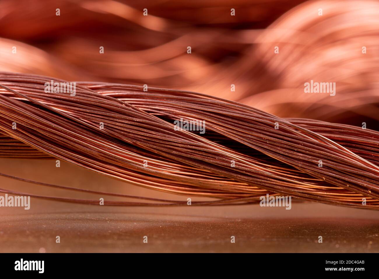 Copper wire nonferrous metals, product metalworking industry Stock