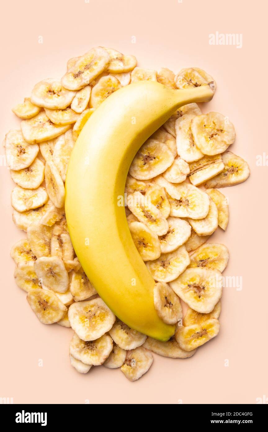 Healthy Snack from Banana Chips Stock Photo Alamy