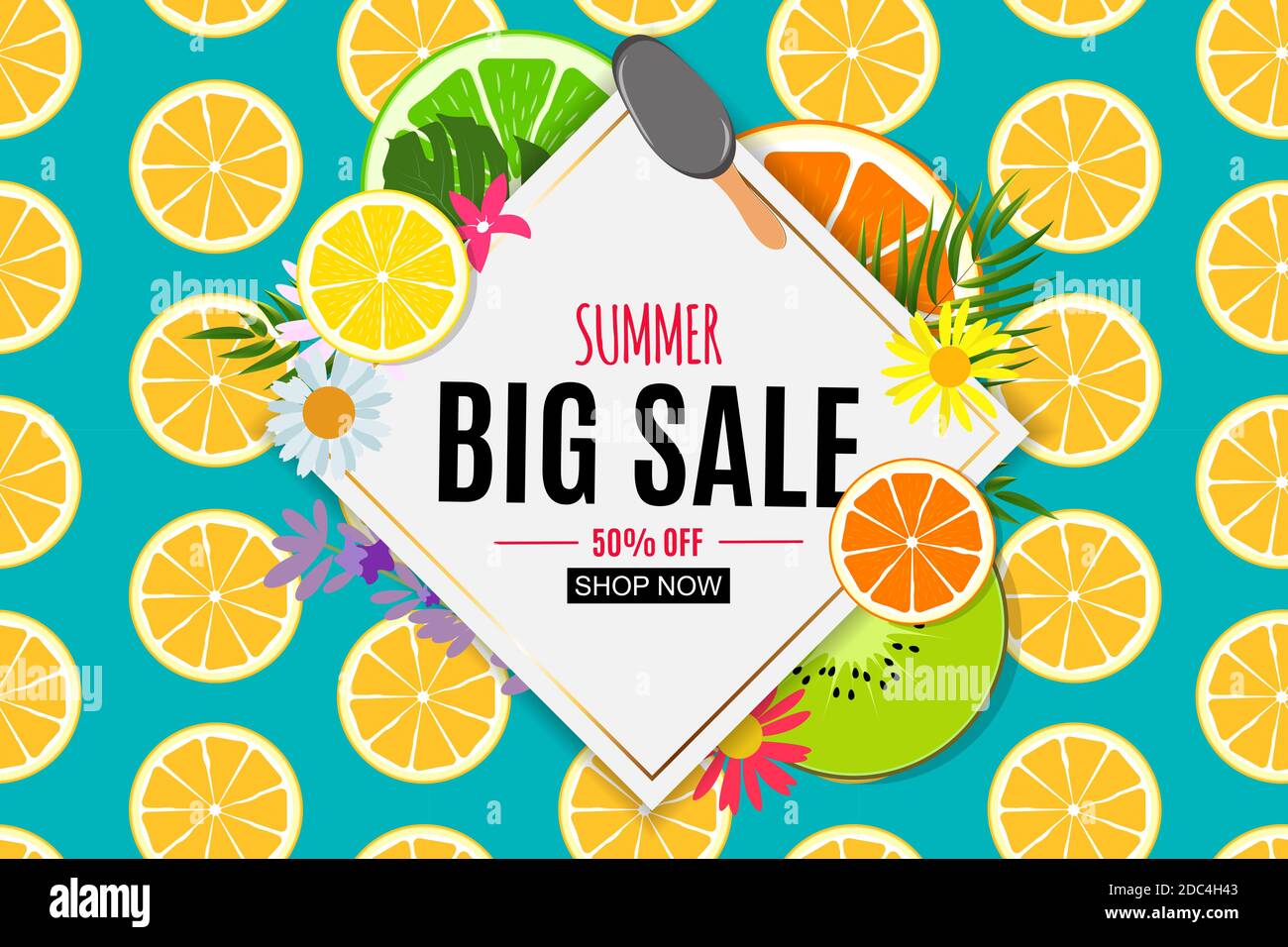 Abstract Summer Sale Background. Illustration Stock Photo - Alamy