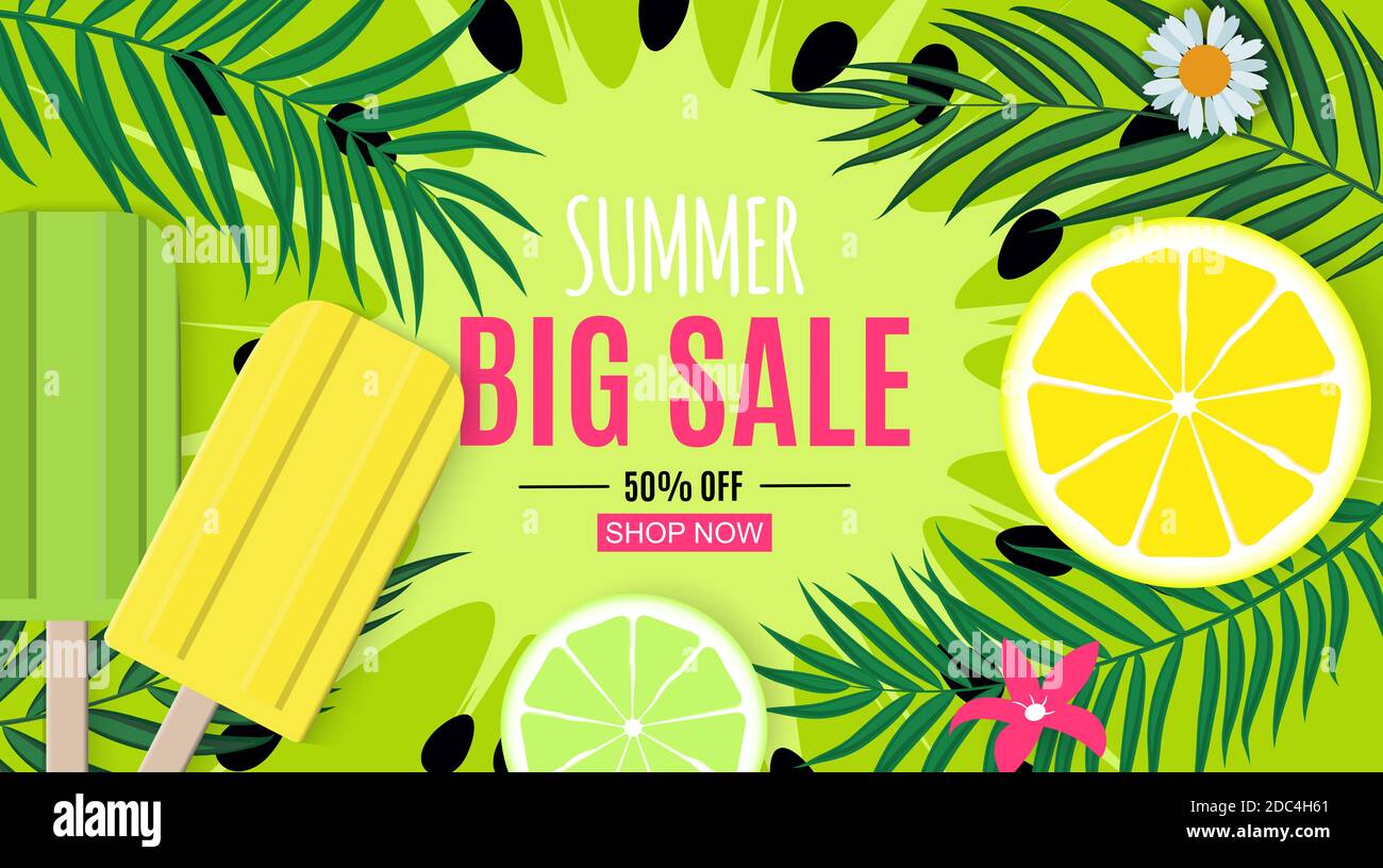 Abstract Summer Sale Background. Illustration Stock Photo - Alamy