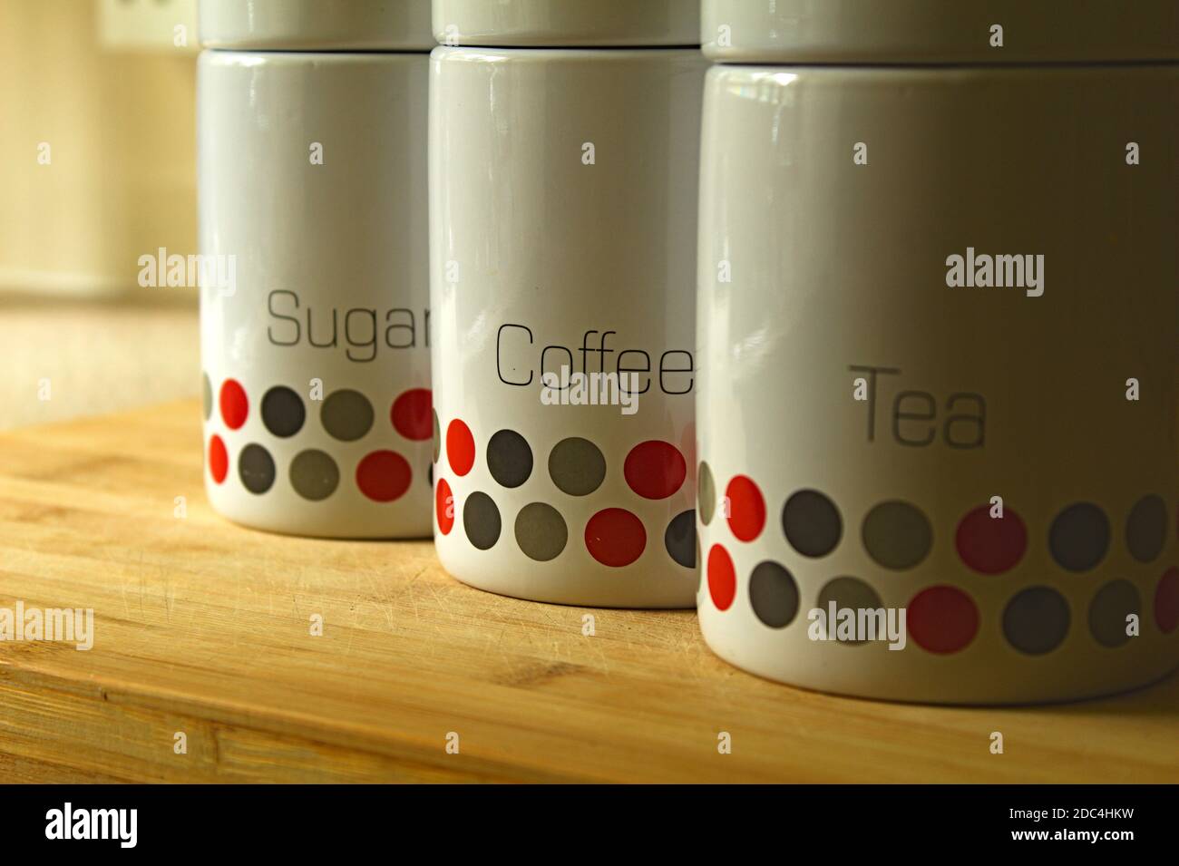 sugar coffee tea containers Stock Photo Alamy