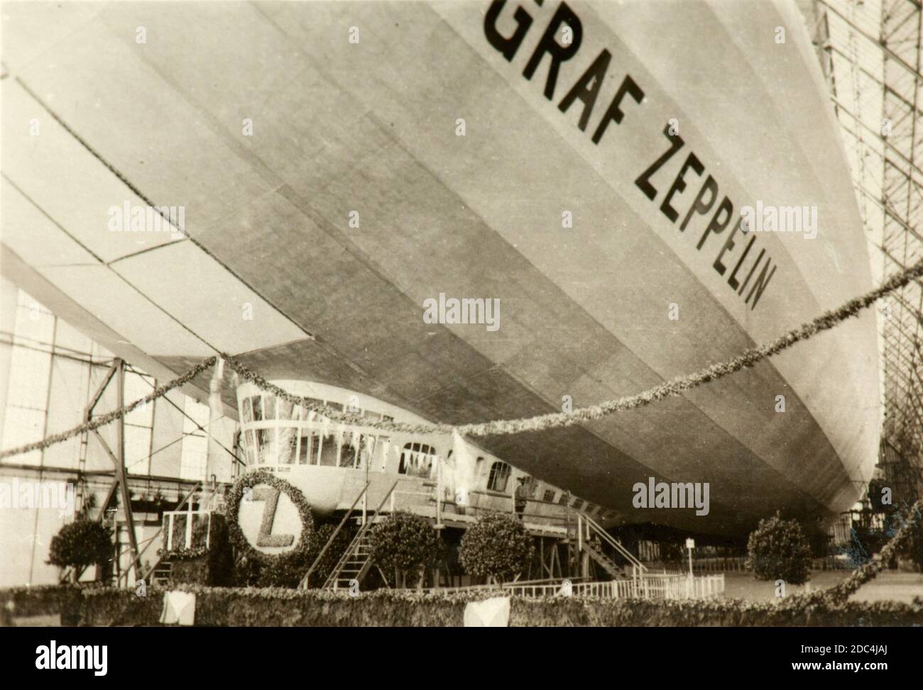 Construction works and details of the Graf Zeppelin LZ 127 Stock Photo