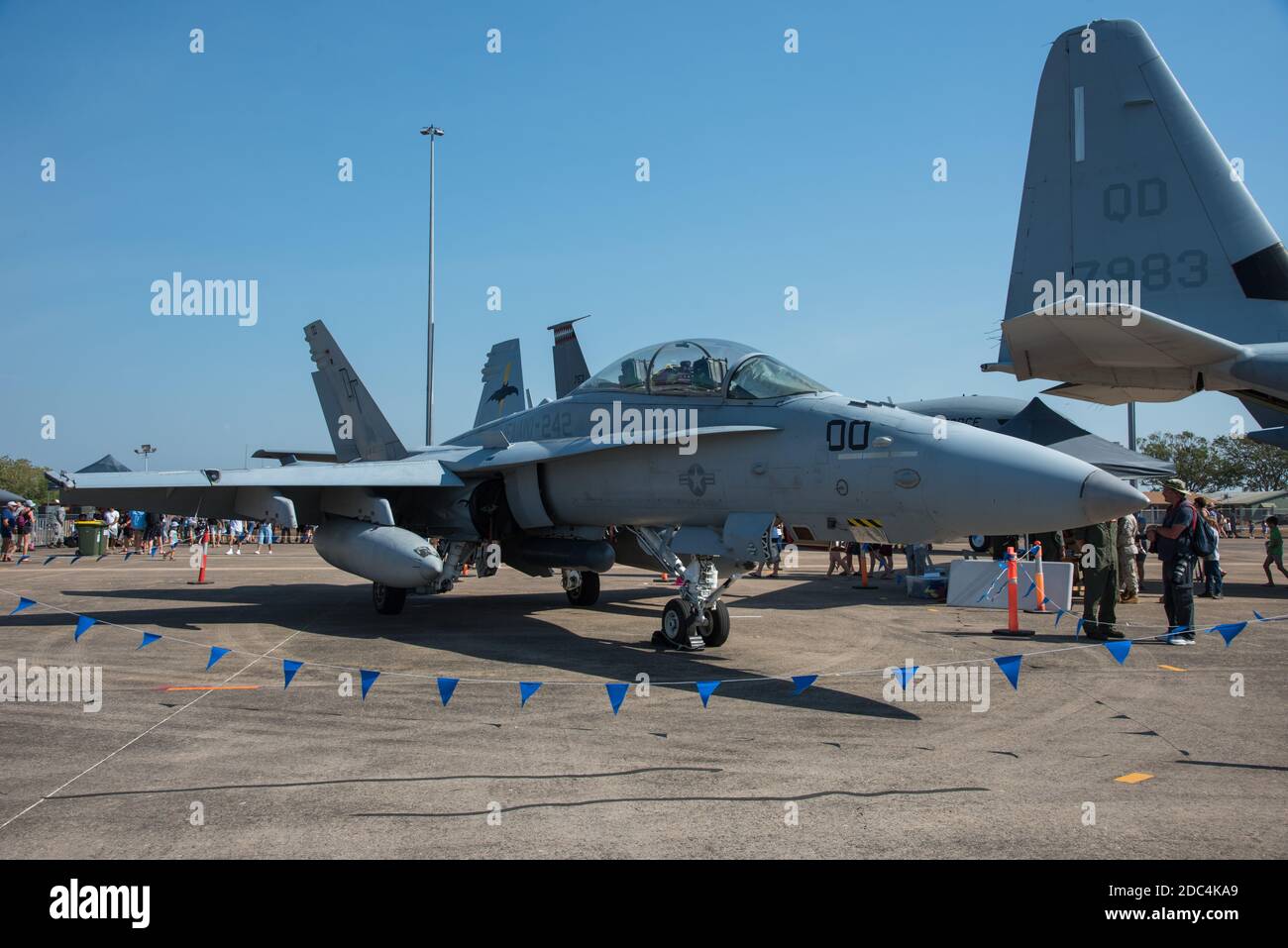 Darwin,NT,Australia-August 4,2018: Military fighter jet at the Pitch Black event on a sunny day in Darwin. Stock Photo