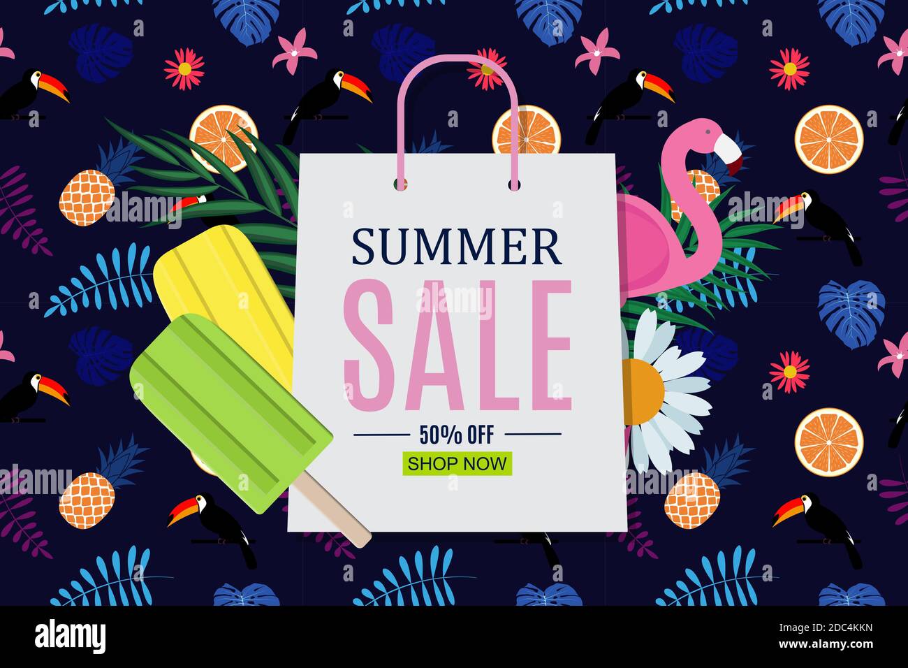 Abstract Summer Sale Background. Illustration Stock Photo - Alamy