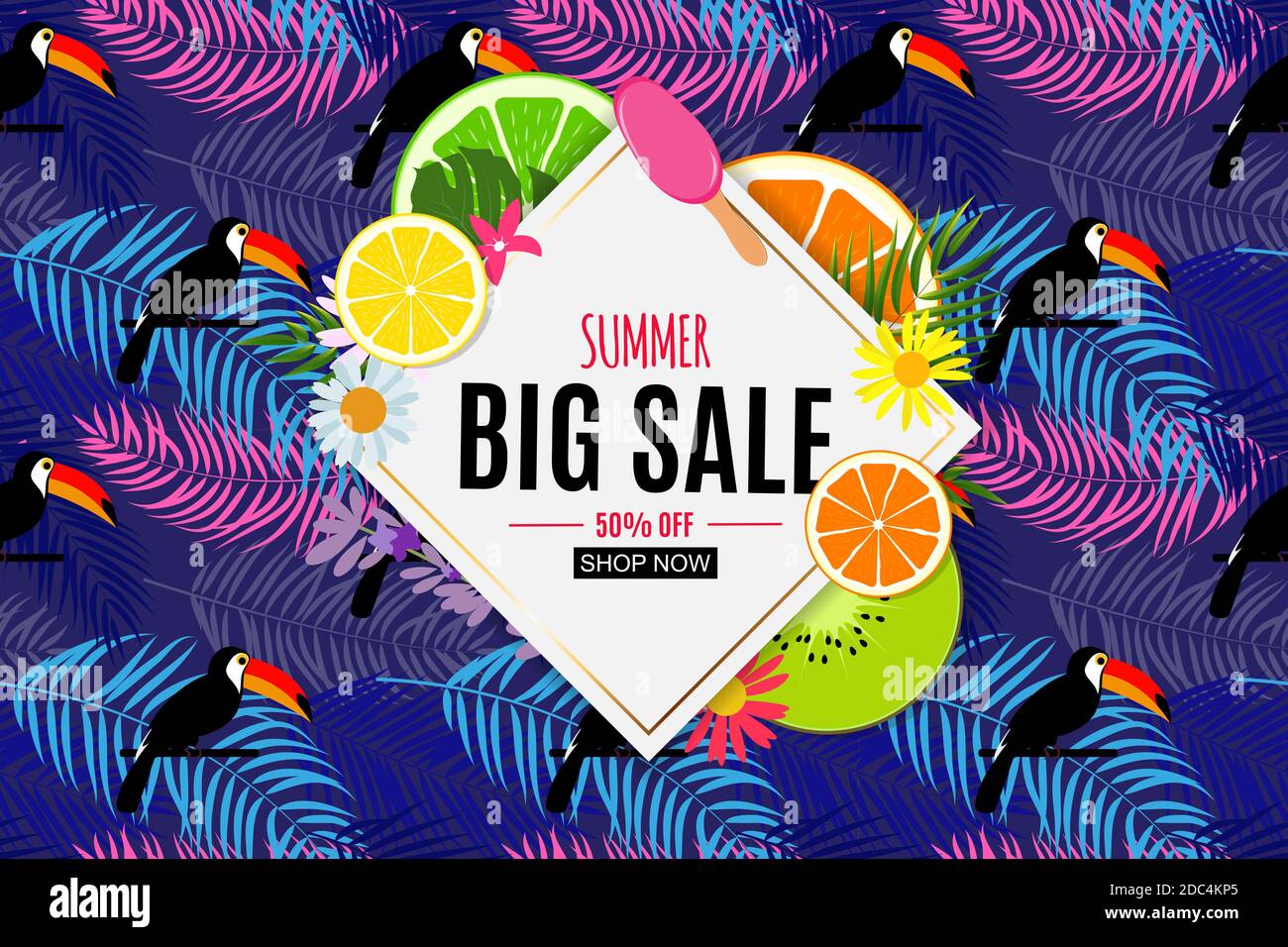 Abstract Summer Sale Background. Illustration Stock Photo - Alamy