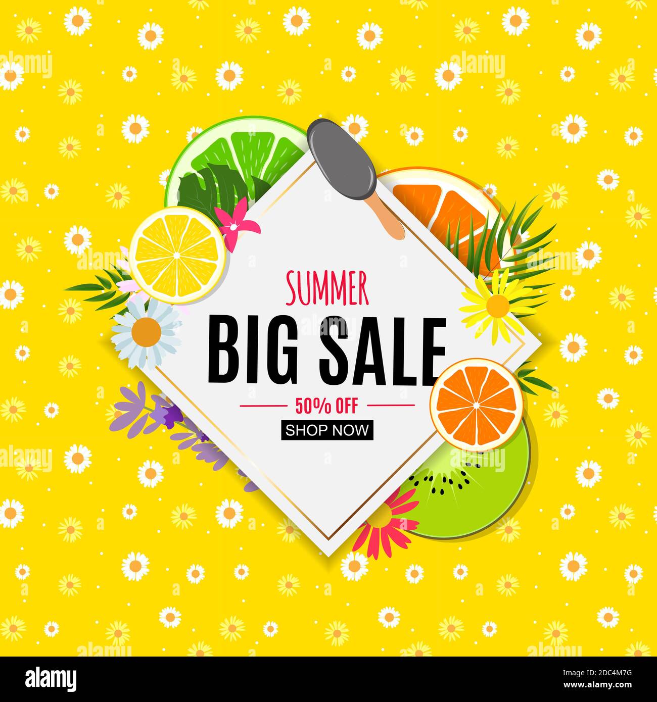 Abstract Summer Sale Background. Illustration Stock Photo - Alamy
