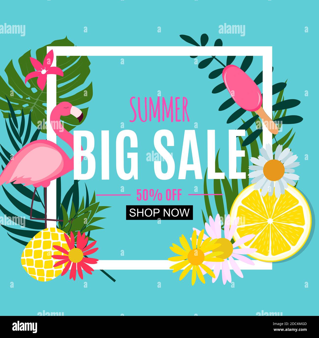 Abstract Summer Sale Background. Illustration Stock Photo - Alamy