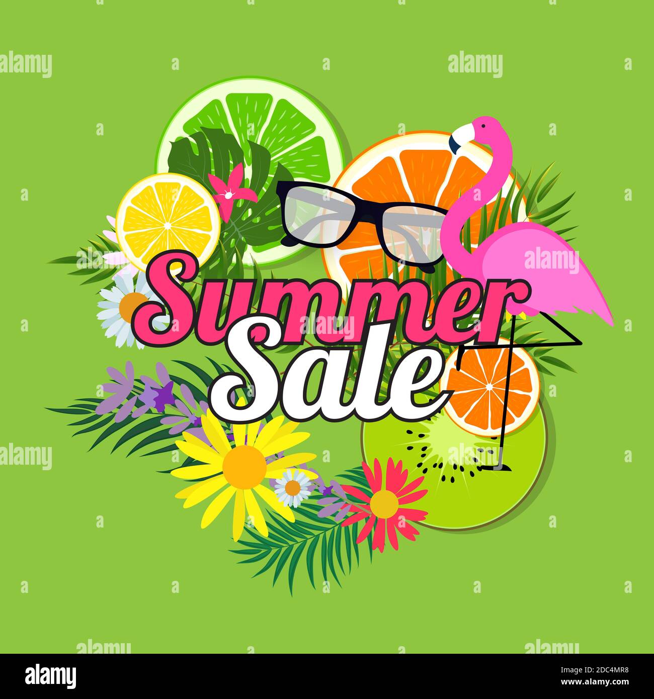 Abstract Summer Sale Background. Illustration Stock Photo - Alamy